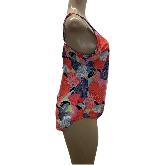 Roatan Size 4X Plus Size Swimwear Bright Floral Print One Piece Suit. New - Picture 2 of 5